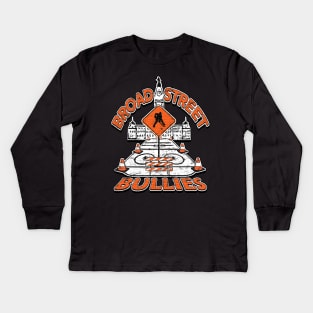 Broad Street Bullies Philadelphia Hockey Art Kids Long Sleeve T-Shirt